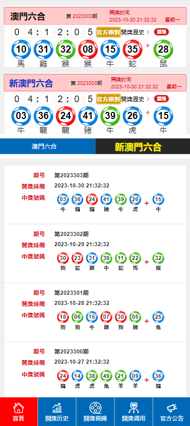 2023澳门历史开奖号码／2023年澳门开奖记录回顾